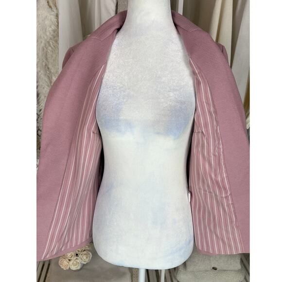 41 Hawthorn Women's Sz S Mauve Pink Open Front Lined Cuffed Blazer Jacket #0560 - Picture 6 of 14